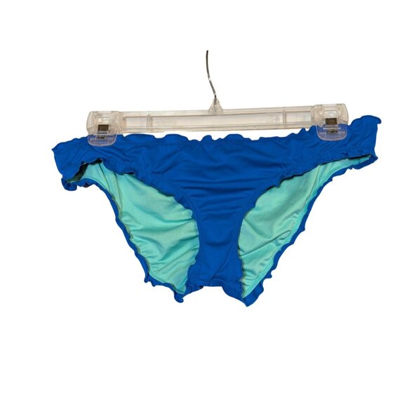 Victorias Secret Cheeky Ruffled Bikini Bottom Blue & Mint S Swimwear - Picture 1 of 3